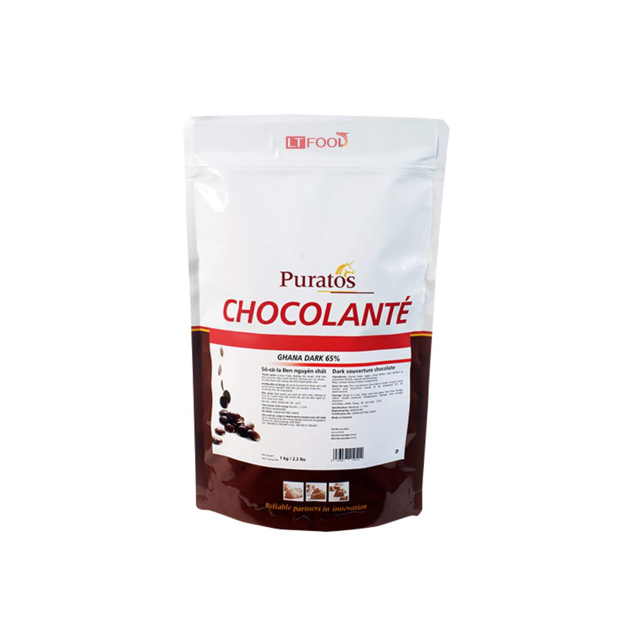 Chocoleta nút đen 65%GPD38B - 1kg