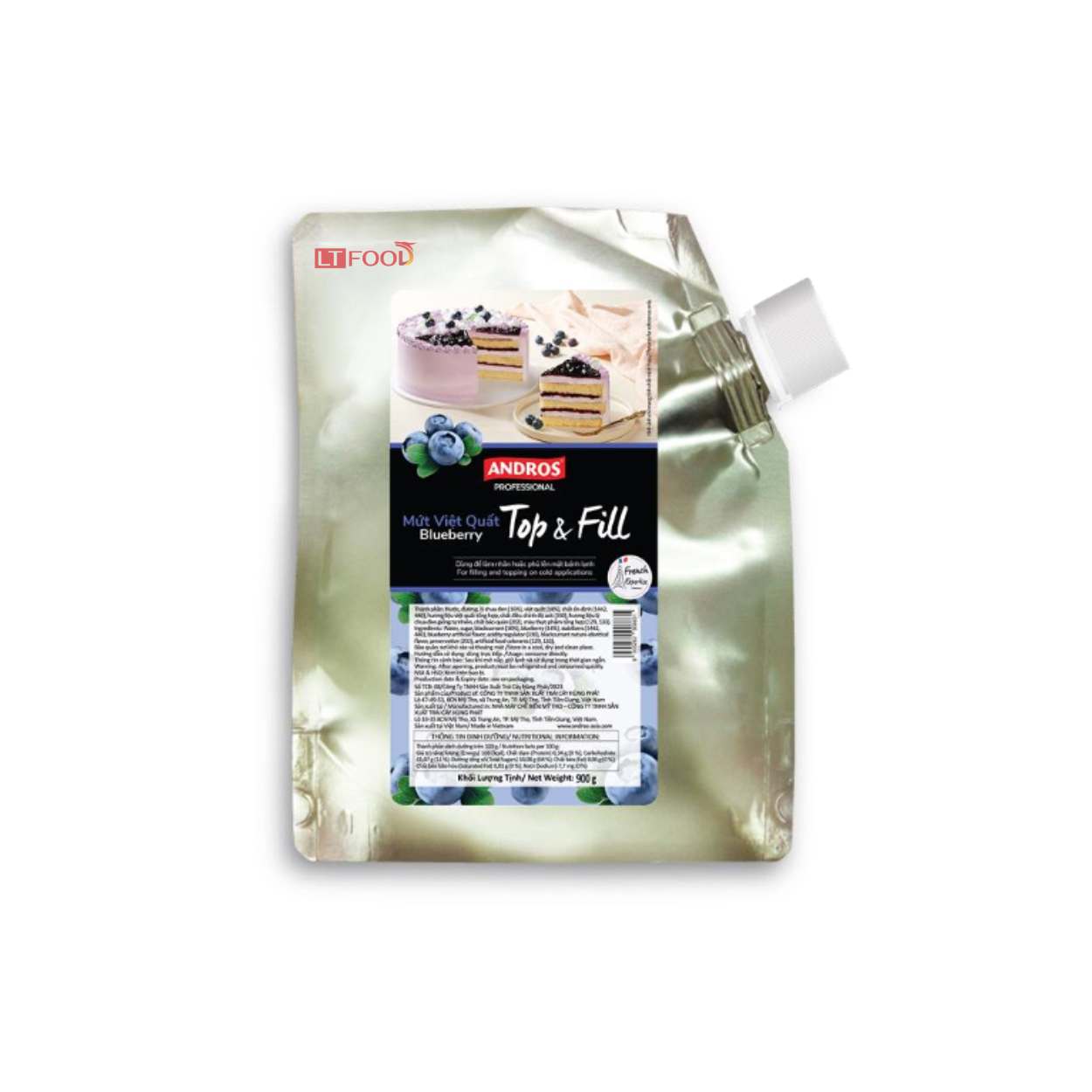 Top & Fill mứt việt quất 900gr