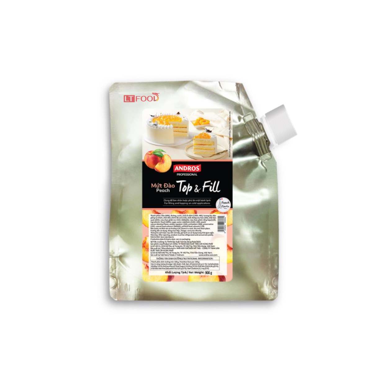 Top & Fill mứt đào 900gr