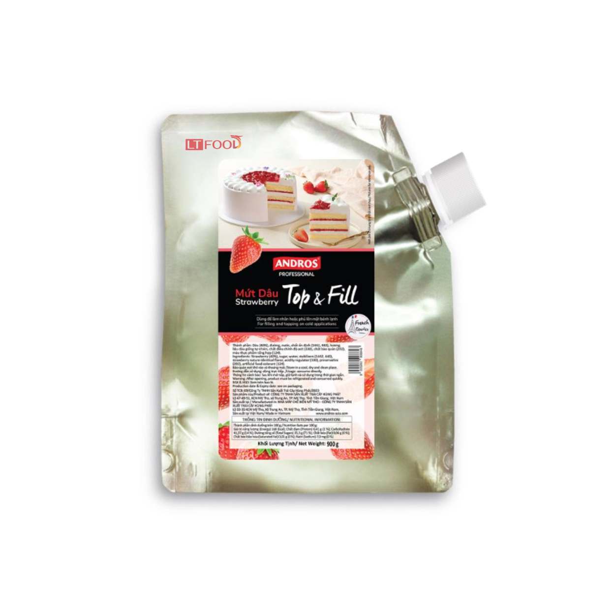 Top & Fill mứt dâu 900gr